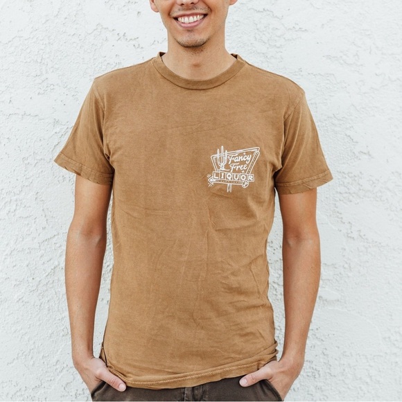 Lane Seven Shirt Brown Fancy Free Marquee Graphic Tee Size Large - Picture 1 of 9